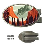 Mountain Travel Canyon Nature Tree Wood Money Clips (Oval) 