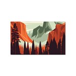 Mountain Travel Canyon Nature Tree Wood Sticker Rectangular (10 pack)