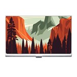 Mountain Travel Canyon Nature Tree Wood Business Card Holder