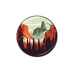 Mountain Travel Canyon Nature Tree Wood Hat Clip Ball Marker (4 pack)