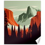 Mountain Travel Canyon Nature Tree Wood Canvas 8  x 10 