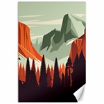 Mountain Travel Canyon Nature Tree Wood Canvas 24  x 36 