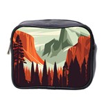 Mountain Travel Canyon Nature Tree Wood Mini Toiletries Bag (Two Sides)