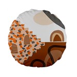 Bohemian Digital Minimalist Boho Style Geometric Abstract Art Standard 15  Premium Flano Round Cushions