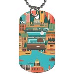 City Painting Town Urban Artwork Dog Tag (One Side)