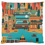 City Painting Town Urban Artwork Large Cushion Case (One Side)