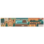 City Painting Town Urban Artwork Small Premium Plush Fleece Scarf