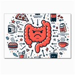 Health Gut Health Intestines Colon Body Liver Human Lung Junk Food Pizza Postcard 4 x 6  (Pkg of 10)