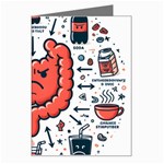 Health Gut Health Intestines Colon Body Liver Human Lung Junk Food Pizza Greeting Card