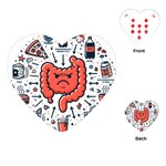 Health Gut Health Intestines Colon Body Liver Human Lung Junk Food Pizza Playing Cards Single Design (Heart)