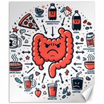 Health Gut Health Intestines Colon Body Liver Human Lung Junk Food Pizza Canvas 20  x 24 