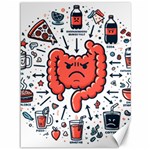 Health Gut Health Intestines Colon Body Liver Human Lung Junk Food Pizza Canvas 36  x 48 