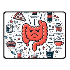 Health Gut Health Intestines Colon Body Liver Human Lung Junk Food Pizza Two Sides Fleece Blanket (Small) from UrbanLoad.com 45 x34  Blanket Front