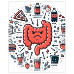 Health Gut Health Intestines Colon Body Liver Human Lung Junk Food Pizza Drawstring Bag (Small)