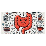 Health Gut Health Intestines Colon Body Liver Human Lung Junk Food Pizza Banner and Sign 4  x 2 