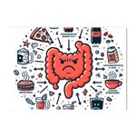 Health Gut Health Intestines Colon Body Liver Human Lung Junk Food Pizza Crystal Sticker (A4)