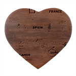 Roadmap Trip Europe Italy Spain France Netherlands Vine Cheese Map Landscape Travel World Journey Heart Wood Jewelry Box