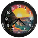 Pretty Art Nice Wall Clock (Black)