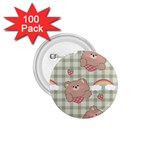 Bear Cartoon Pattern Strawberry Rainbow Nature Animal Cute Design 1.75  Buttons (100 pack) 