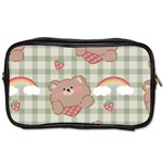 Bear Cartoon Pattern Strawberry Rainbow Nature Animal Cute Design Toiletries Bag (Two Sides)