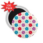 Abstract Art Pattern Colorful Artistic Flower Nature Spring 2.25  Magnets (100 pack) 
