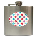 Abstract Art Pattern Colorful Artistic Flower Nature Spring Hip Flask (6 oz)