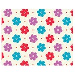 Abstract Art Pattern Colorful Artistic Flower Nature Spring Premium Plush Fleece Blanket (Medium)