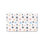 Airplane Pattern Plane Aircraft Fabric Style Simple Seamless Magnet (Name Card)