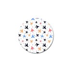 Airplane Pattern Plane Aircraft Fabric Style Simple Seamless Golf Ball Marker (10 pack)