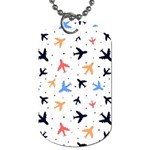 Airplane Pattern Plane Aircraft Fabric Style Simple Seamless Dog Tag (Two Sides)