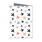 Airplane Pattern Plane Aircraft Fabric Style Simple Seamless Mini Greeting Cards (Pkg of 8)