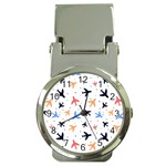 Airplane Pattern Plane Aircraft Fabric Style Simple Seamless Money Clip Watches