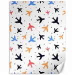 Airplane Pattern Plane Aircraft Fabric Style Simple Seamless Canvas 12  x 16 