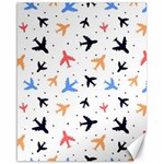 Airplane Pattern Plane Aircraft Fabric Style Simple Seamless Canvas 16  x 20 