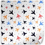 Airplane Pattern Plane Aircraft Fabric Style Simple Seamless Canvas 20  x 20 