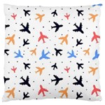 Airplane Pattern Plane Aircraft Fabric Style Simple Seamless Large Cushion Case (One Side)