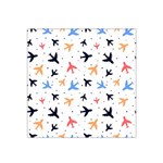 Airplane Pattern Plane Aircraft Fabric Style Simple Seamless Satin Bandana Scarf 22  x 22 
