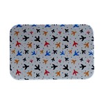 Airplane Pattern Plane Aircraft Fabric Style Simple Seamless Open Lid Metal Box (Silver)  