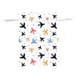 Airplane Pattern Plane Aircraft Fabric Style Simple Seamless Lightweight Drawstring Pouch (M)