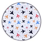 Airplane Pattern Plane Aircraft Fabric Style Simple Seamless Wireless Fast Charger(White)