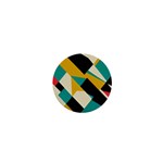Geometric Pattern Retro Colorful Abstract 1  Mini Magnets