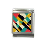Geometric Pattern Retro Colorful Abstract Italian Charm (13mm)