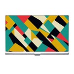 Geometric Pattern Retro Colorful Abstract Business Card Holder