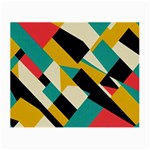 Geometric Pattern Retro Colorful Abstract Small Glasses Cloth