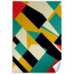 Geometric Pattern Retro Colorful Abstract Canvas 12  x 18 