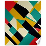 Geometric Pattern Retro Colorful Abstract Canvas 11  x 14 