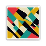 Geometric Pattern Retro Colorful Abstract Memory Card Reader (Square)