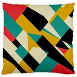 Geometric Pattern Retro Colorful Abstract Standard Premium Plush Fleece Cushion Case (Two Sides)