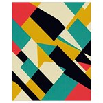 Geometric Pattern Retro Colorful Abstract Drawstring Bag (Small)