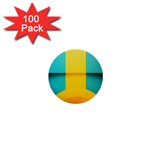 Colorful Rainbow Pattern Digital Art Abstract Minimalist Minimalism 1  Mini Buttons (100 pack) 